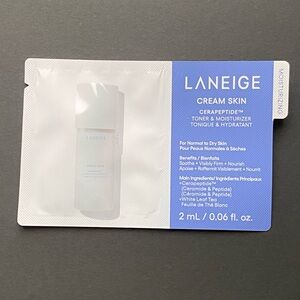 Laneige cream skin cerapeptide toner and moisturizer SAMPLE